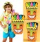 Tiki Piñata -Tropical Hawaii Piñata with Blindfold and Bat for Girls Boys Kids Piñata Hawaiian Luau Themed Party Decorations